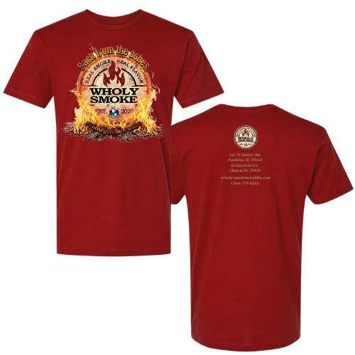 Wholy Smoke — Back From the Ashes T-Shirt (Garnet)