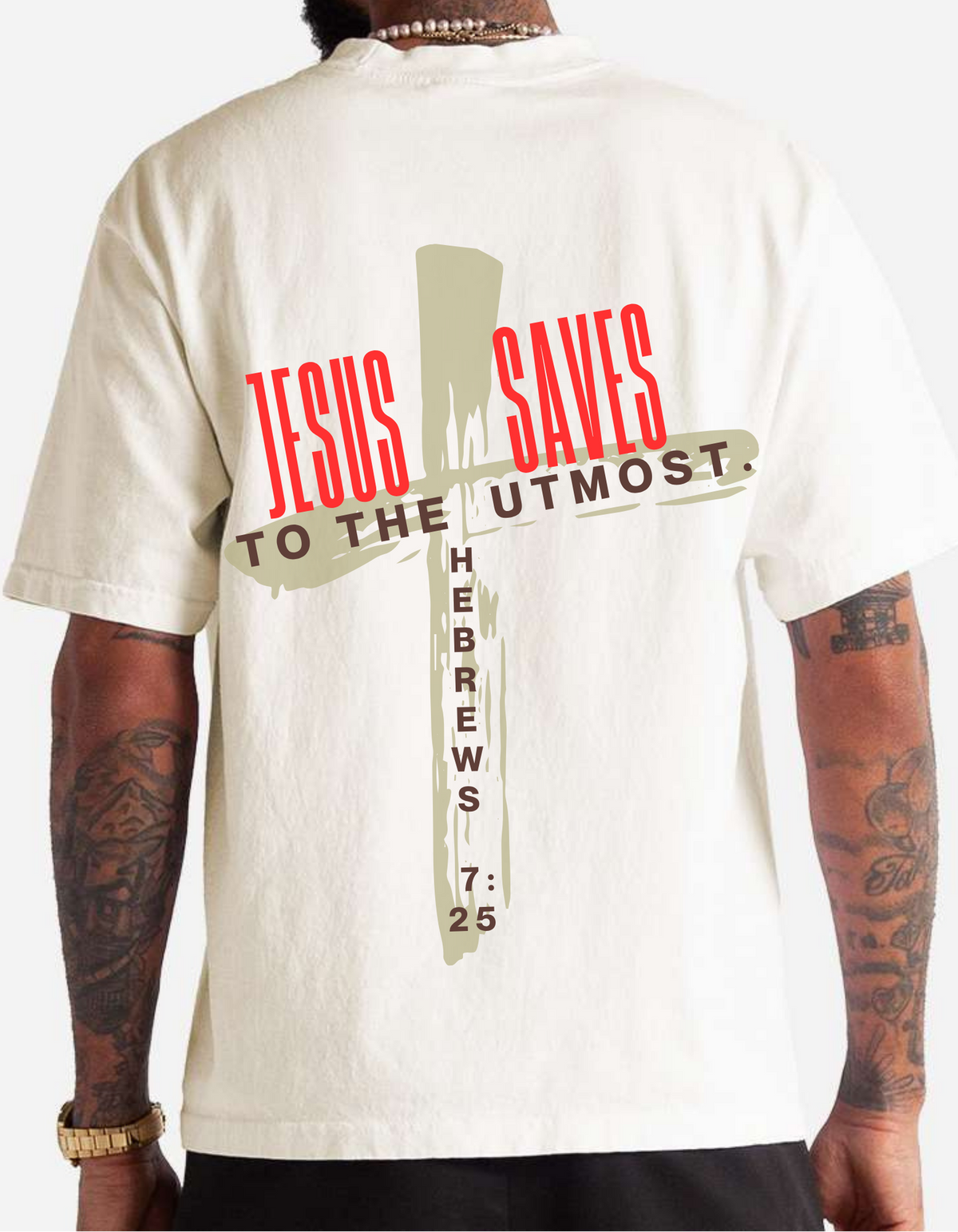 Jesus Saves- To The Utmost (Off White)