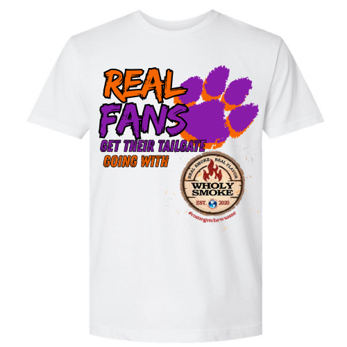 Wholy Smoke x Clemson Tigers "Real Fans" Tailgate T-Shirt