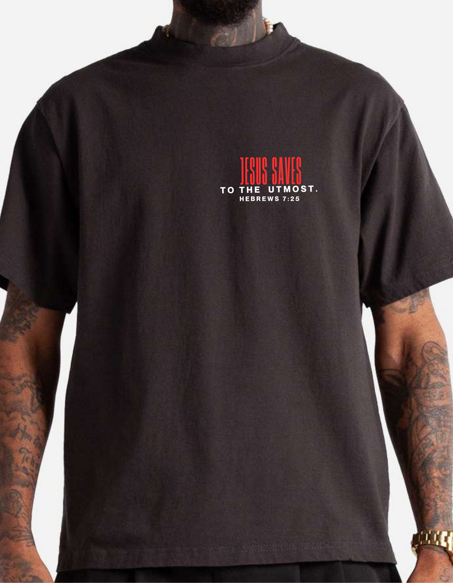 Jesus Saves- To The Utmost (Off Black)
