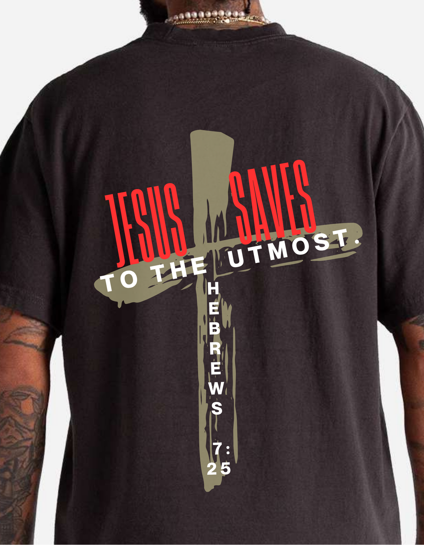 Jesus Saves- To The Utmost (Off Black)